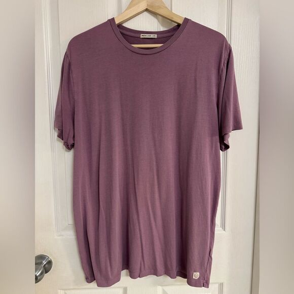Marine Layer Signature Crew Tee – Fig Purple – Size L/XL - Picture 2 of 9